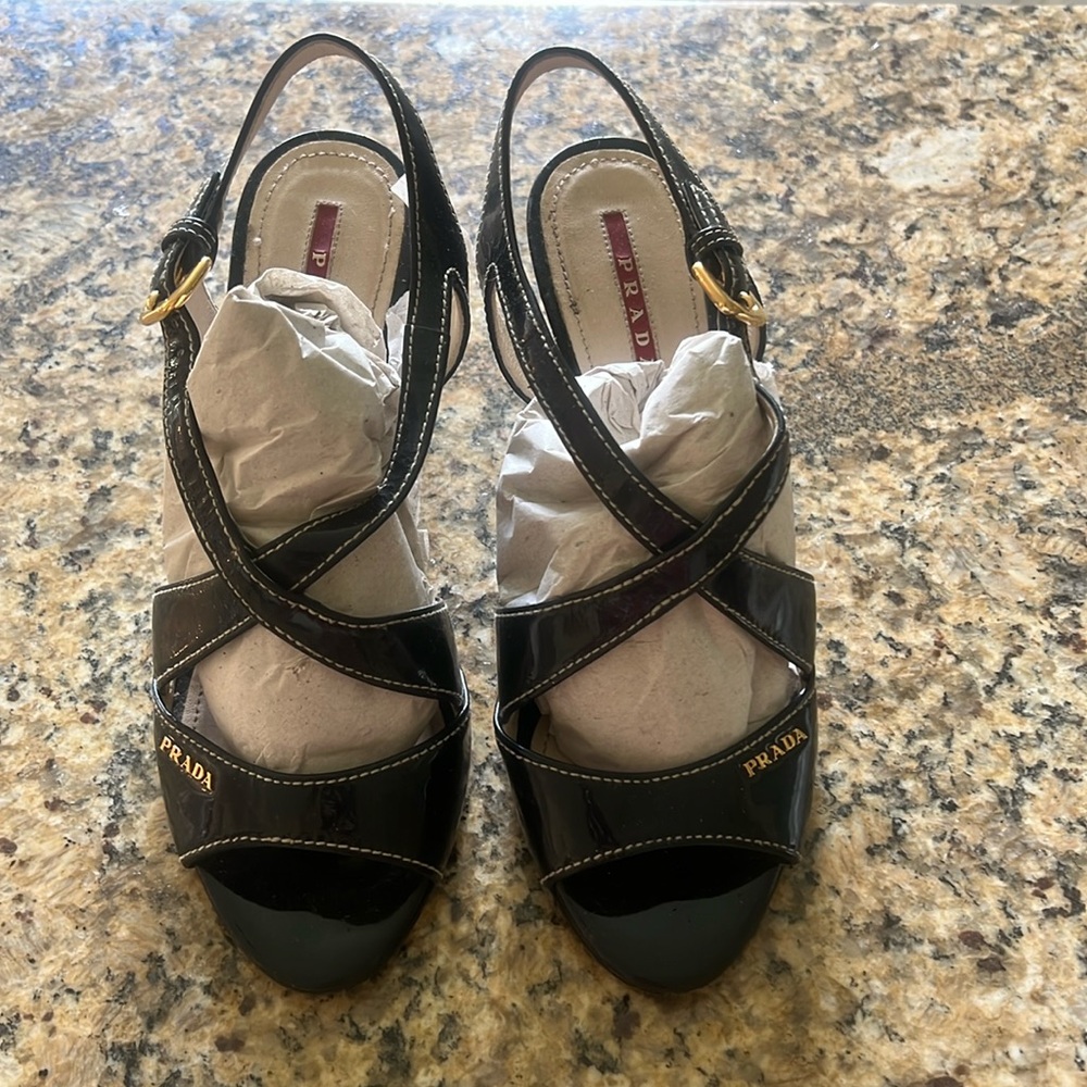 Prada sandal wedges